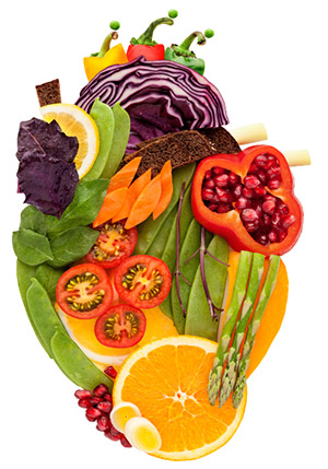 Fruit & veggie heart