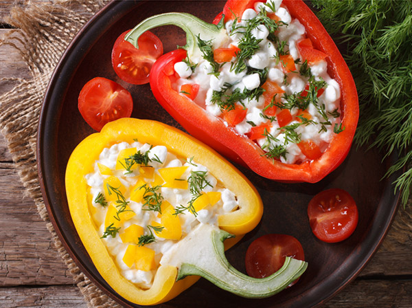 Bell pepper w/cottage cheese