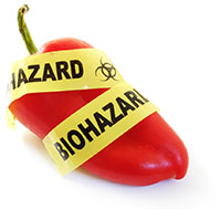 Pepper sprayed with pesticides
