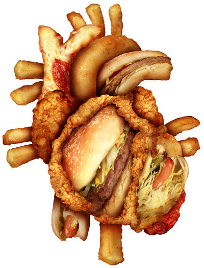 Junk food heart