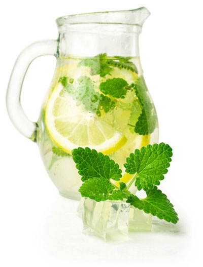 Water with lemon & mint