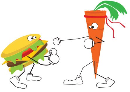 Carrot burger punchout