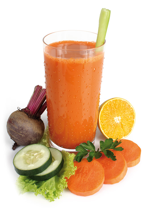Carrot, orange & cucumber juice
