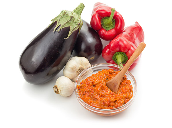 Eggplant & bell pepper dip